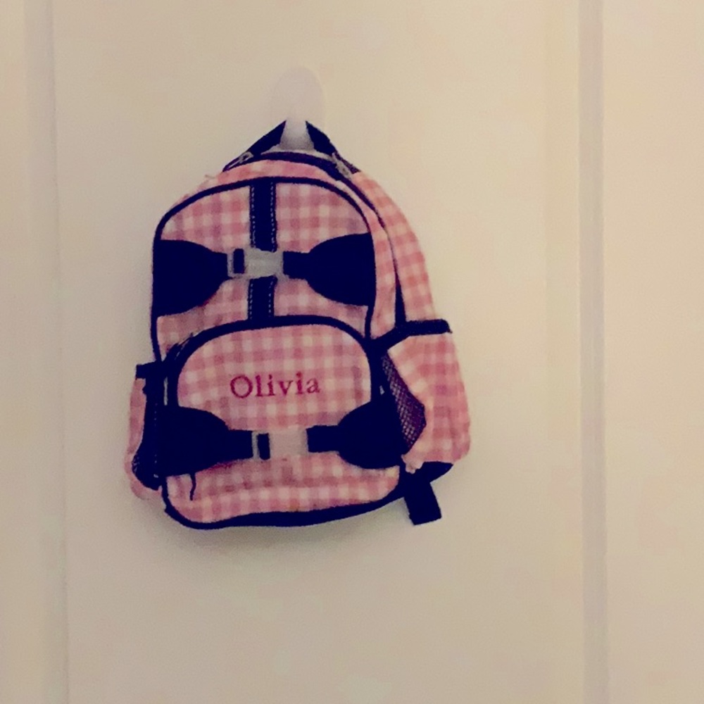 Pottery Barn Kids OLIVIA Small Backpack Pink Navy
